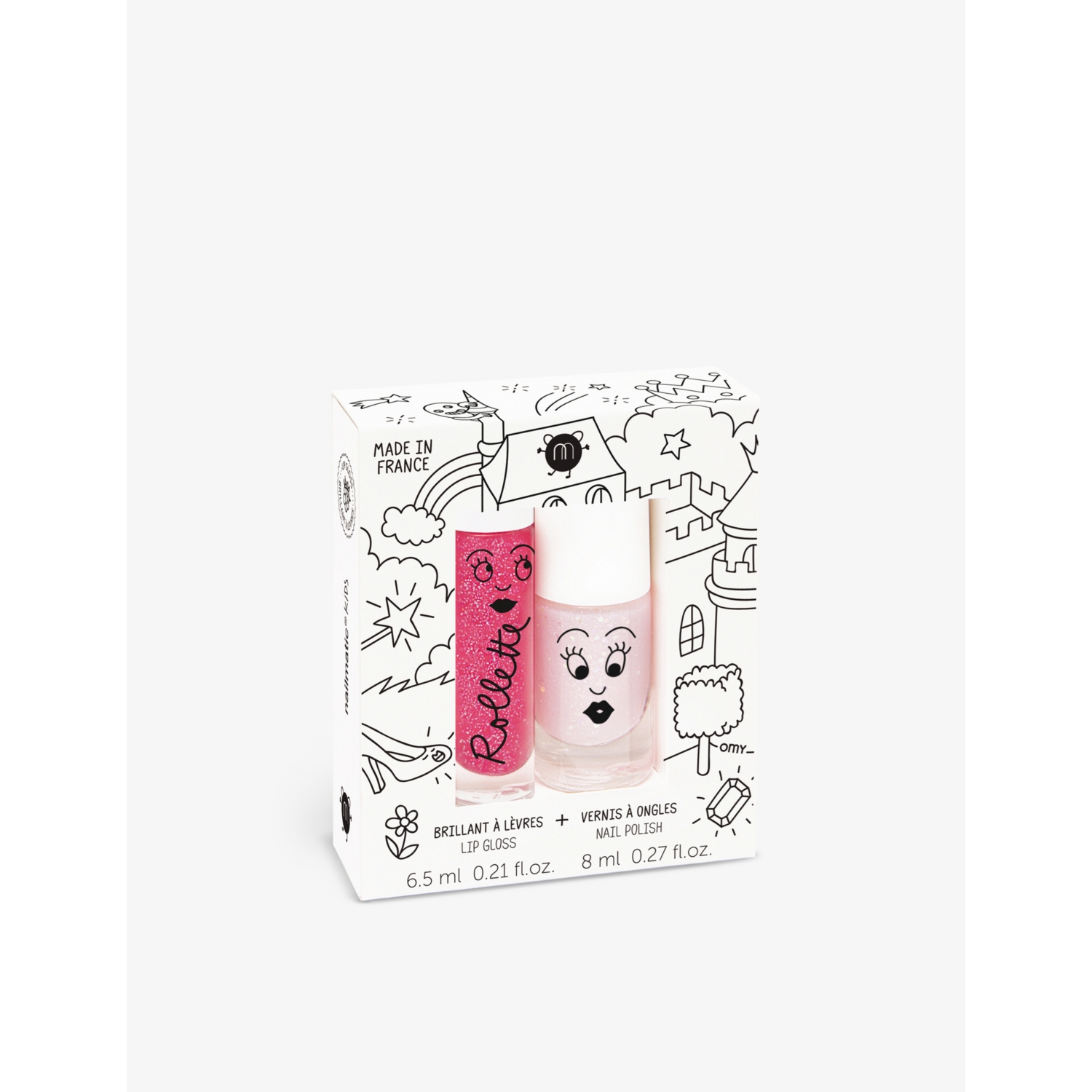 Nailmatic Fairytales Duo Set with Nail Polish and Lip Gloss