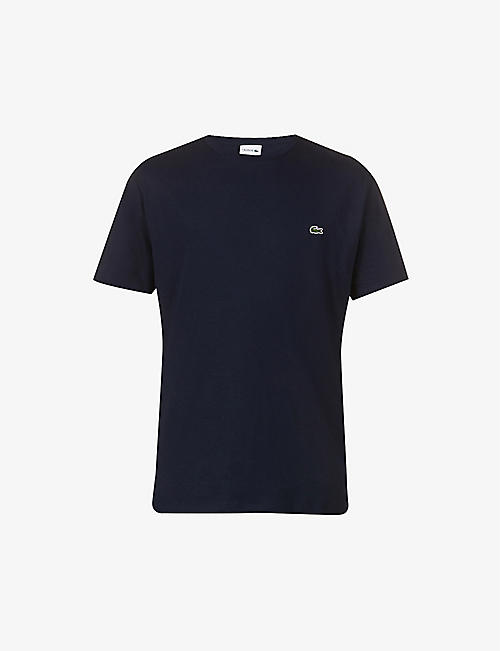 LACOSTE: Pima logo-embroidered cotton-jersey T-shirt