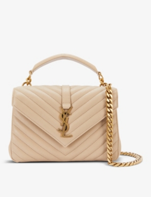 saint laurent small quilted monogram leather bag