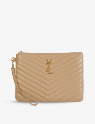 ysl monogram quilted leather pouch