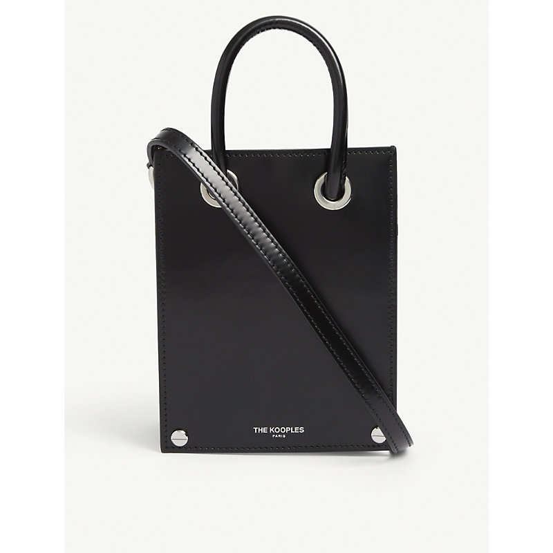 The Kooples Bla01 Logo-print Micro Leather Top-handle Bag 1 Size