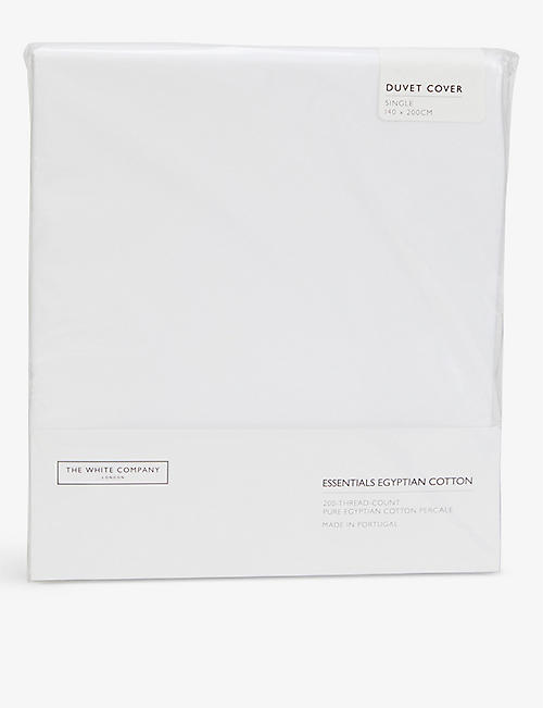 THE WHITE COMPANY: Essentials cotton single duvet cover 140cm x 200cm