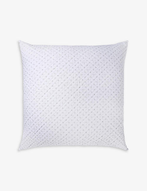 THE WHITE COMPANY: Brittany floral-print medium square cotton-voile cushion cover 50cm x 50cm