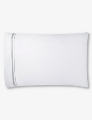 THE WHITE COMPANY: Cavendish Breakfast double-border cotton pillowcase 30cm x 50cm