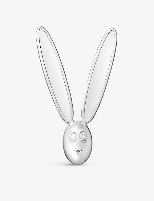 CARTIER: Baby bunny-engraved sterling silver spoon set