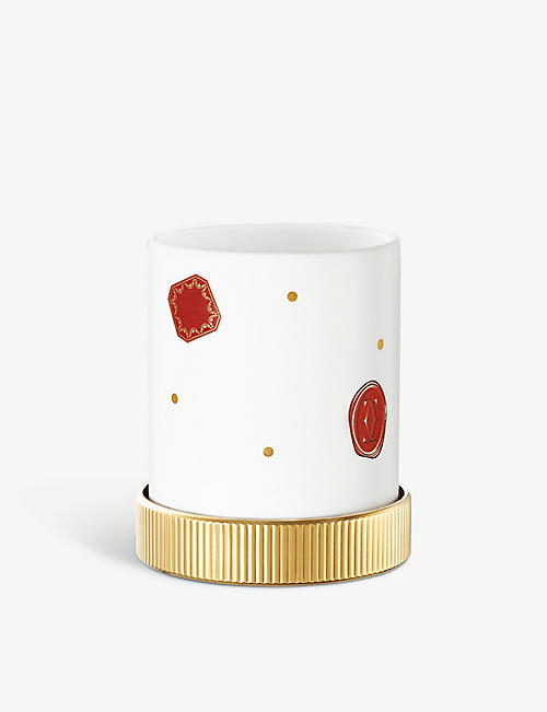 CARTIER: Diabolo de Cartier porcelain small candle holder 9.3cm