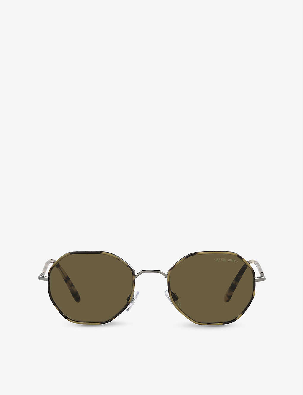Giorgio Armani Ar6112j Rectangular-frame Acetate And Metal Sunglasses In Grey