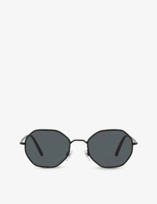 GIORGIO ARMANI: AR6112J rectangular-frame acetate and metal sunglasses
