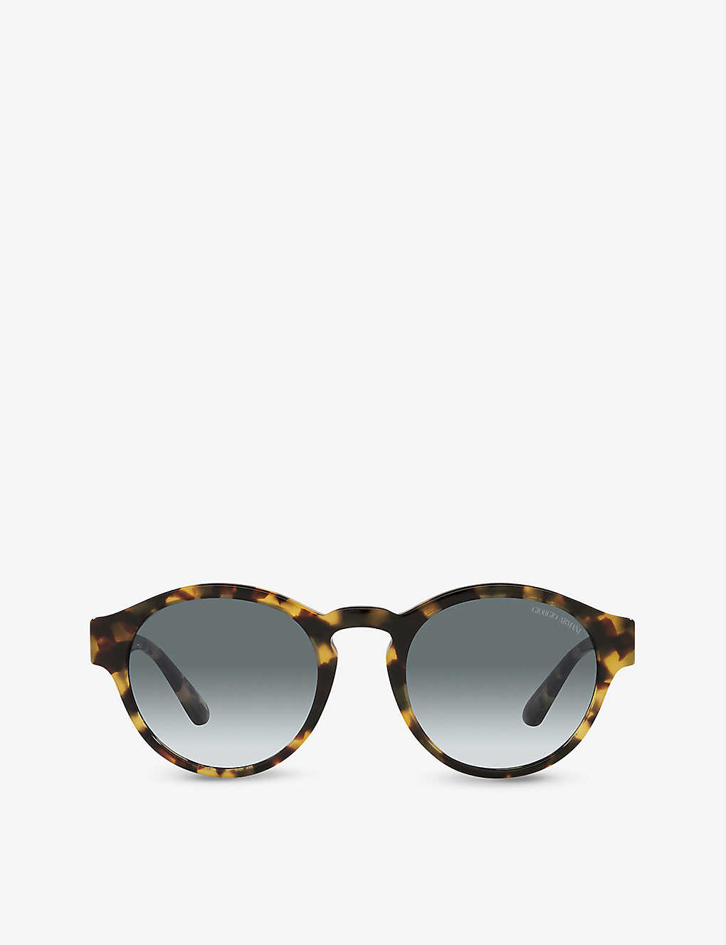 Giorgio Armani Ar8146 Trouserhos-frame Bio-acetate And Crystal Sunglasses In Light Blue Gradient Grey