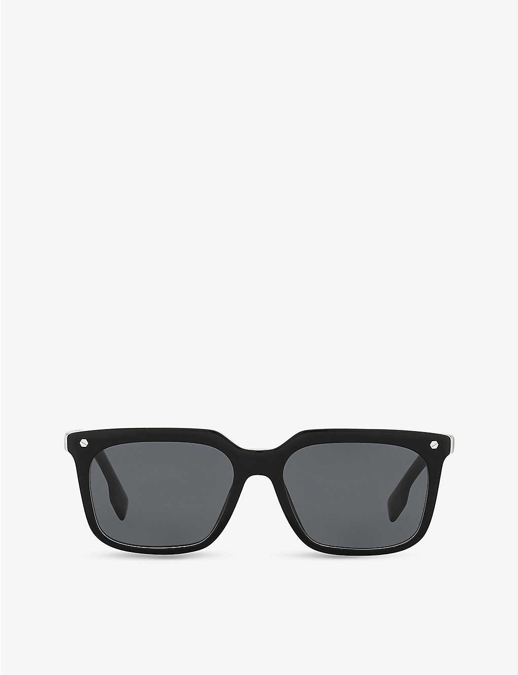 Burberry Be4337 Rectangle-frame Acetate Sunglasses In Black