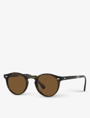OLIVER PEOPLES: OV5456SU Gregory Peck round-frame acetate sunglasses