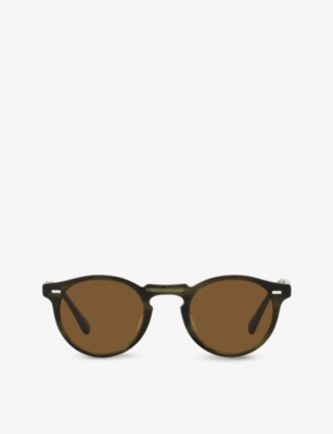 OLIVER PEOPLES: OV5456SU Gregory Peck round-frame acetate sunglasses