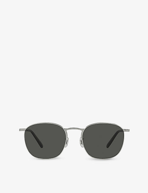OLIVER PEOPLES: OV1285ST Goldsen rectangle-frame titanium sunglasses