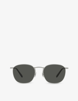OLIVER PEOPLES - OV1285ST Goldsen rectangle-frame titanium sunglasses |  