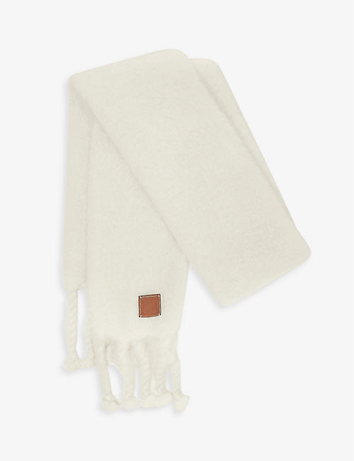 LOEWE: Branded mohair and wool-blend scarf