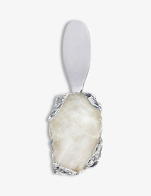 ANNA NY BY RABLABS: Kiva agate and silver spreader knife 18cm