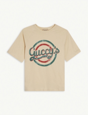 GUCCI - Guccy slogan-print cotton T 