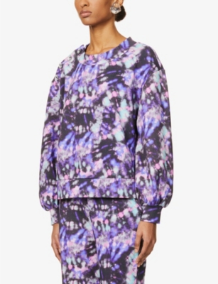 OLIVIA RUBIN NETTIE TIE-DYE PATTERN COTTON-JERSEY SWEATSHIRT