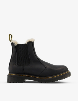 DR. MARTENS 2976 Leonore faux fur lined leather Chelsea boots Selfridges