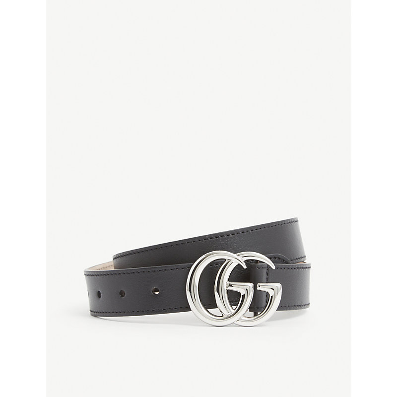 Gucci Gg Branded Leather Belt 2-8 Years