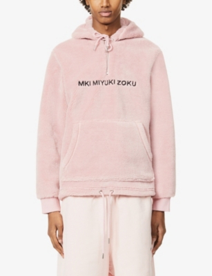 mki sherpa quarter zip pink