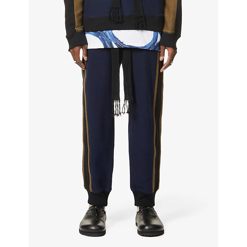 Loewe Striped-trim Relaxed-fit Cotton-jersey Jogging Bottoms
