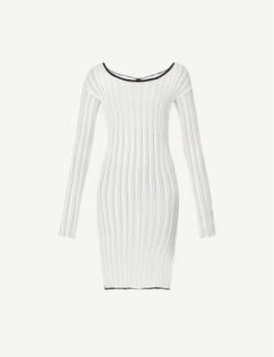 Edged cotton-knit mi...