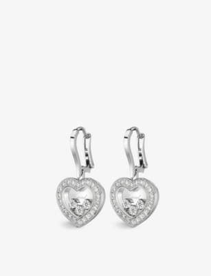 CHOPARD: Happy Diamonds 18ct white-gold and diamond earrings