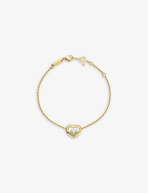 CHOPARD: Happy Diamonds Icons 18ct yellow-gold and 0.15ct round-cut diamond bracelet