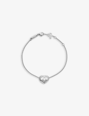 Chopard Happy Diamonds Icons 18ct White-gold And 0.15ct Diamond Bracelet In White Gold