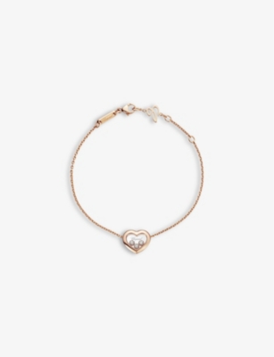 CHOPARD: Happy Diamonds Icons 18ct rose-gold and 0.15ct diamond bracelet