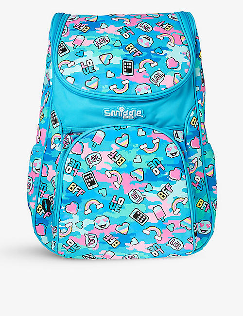SMIGGLE: Hide Access graphic-print shell backpack