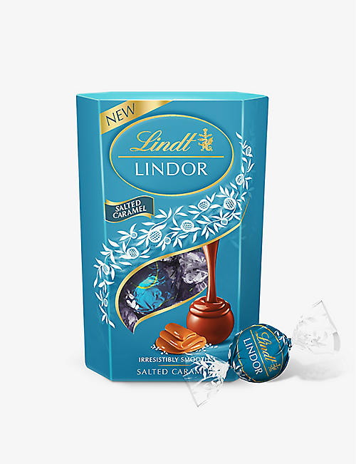 LINDT: Lindor Salted Caramel milk-chocolate truffles 200g