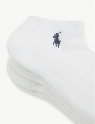 Shop Polo Ralph Lauren Women's White Logo-embroidered Stretch-woven Socks Pack Of 6