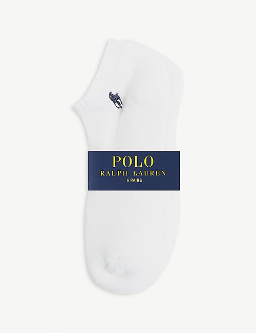 POLO RALPH LAUREN: Logo-embroidered stretch-woven socks pack of 6