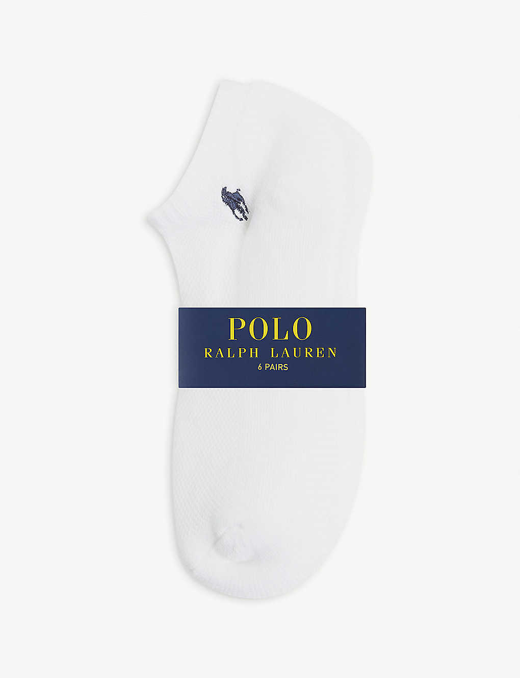Polo Ralph Lauren Logo-embroidered Stretch-woven Socks Pack Of 6 In White