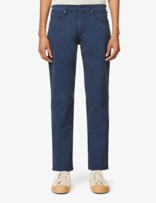Paige Federal Slim-fit Stretch-cotton Jeans In Rich Navy