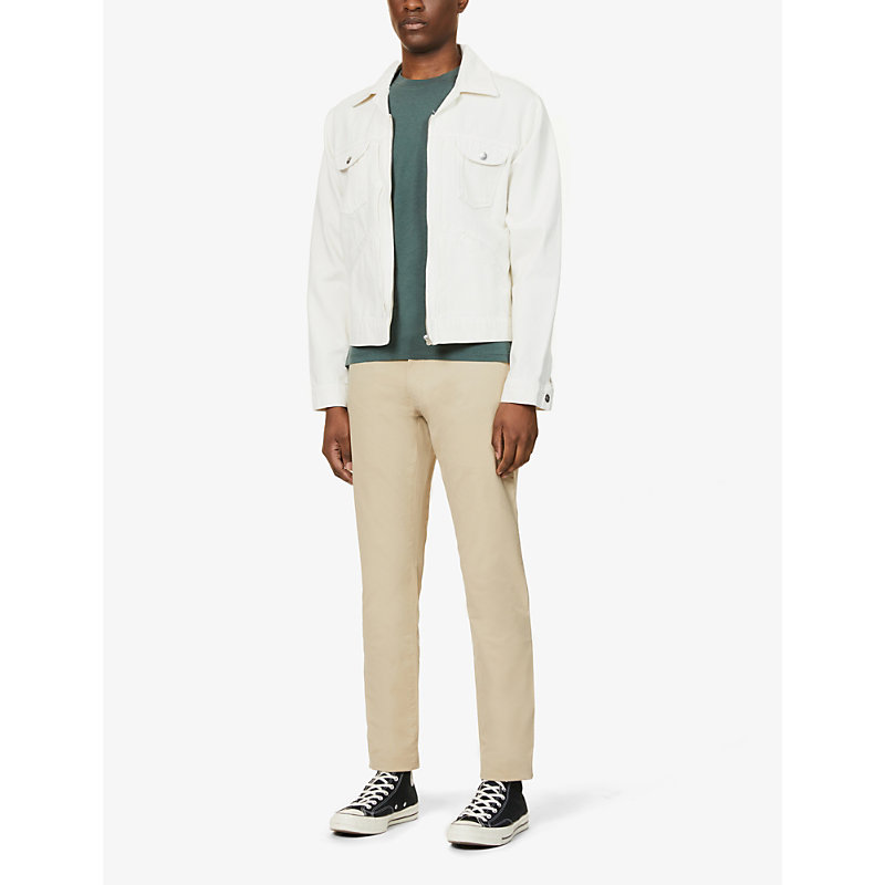 Shop Polo Ralph Lauren Belted Tapered Stretch Slim-fit Stretch-cotton Chino Trousers In Classic Khaki