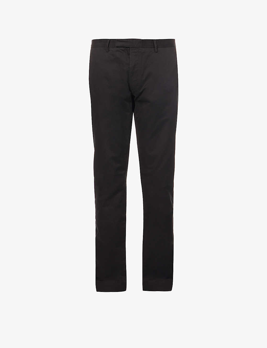 Polo Ralph Lauren Mens Polo Black Slim-fit Stretch-cotton Chino Trousers