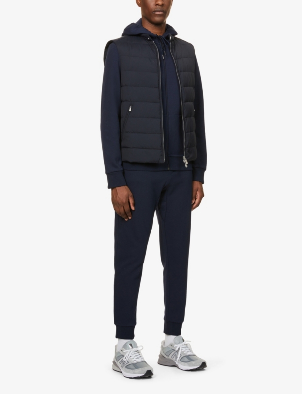 Double-knit Tapered Cotton-Blend Jogging Bottoms