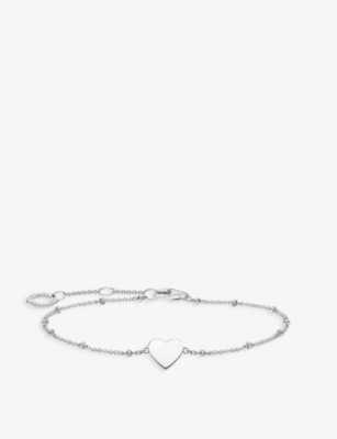 Thomas Sabo Heart Sterling Silver Bracelet In Silver-coloured