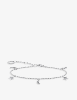 THOMAS SABO: Moon sterling silver and zirconia bracelet