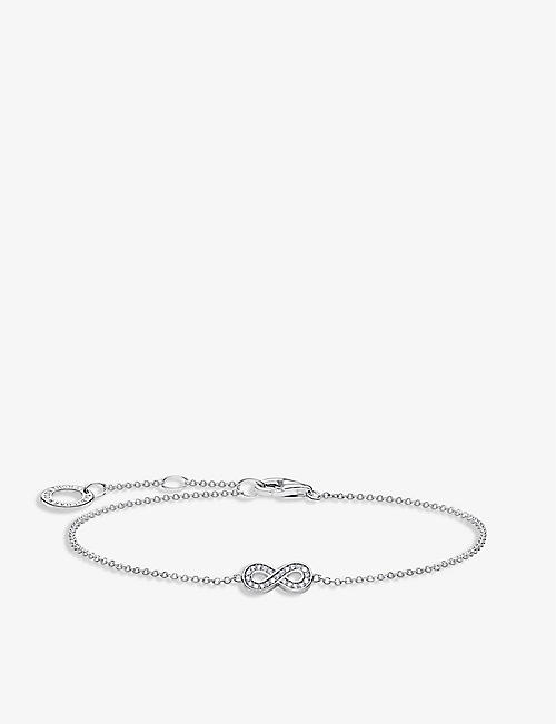 THOMAS SABO: Infinity zirconia and sterling silver bracelet