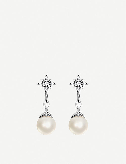 THOMAS SABO: Magic Stars sterling silver and pearl earrings