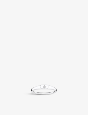 Thomas Sabo Star Sterling-silver And Zirconia Stacking Ring In White