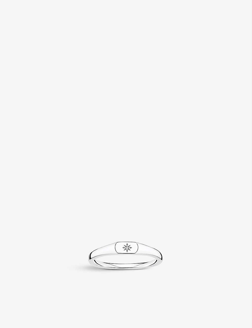 Thomas Sabo Star Sterling-silver And Zirconia Stacking Ring In White