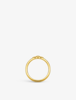 Thomas Sabo Star 18ct Yellow Gold-plated Sterling-silver And Zirconia Ring In White