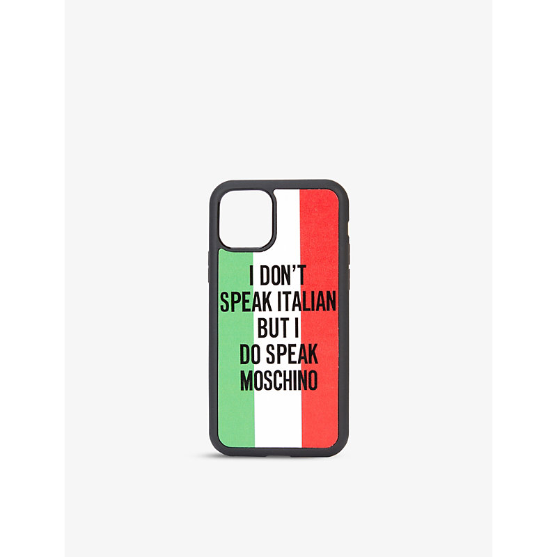 Moschino I Don't Speak Italian Iphone Pro Case In Multi