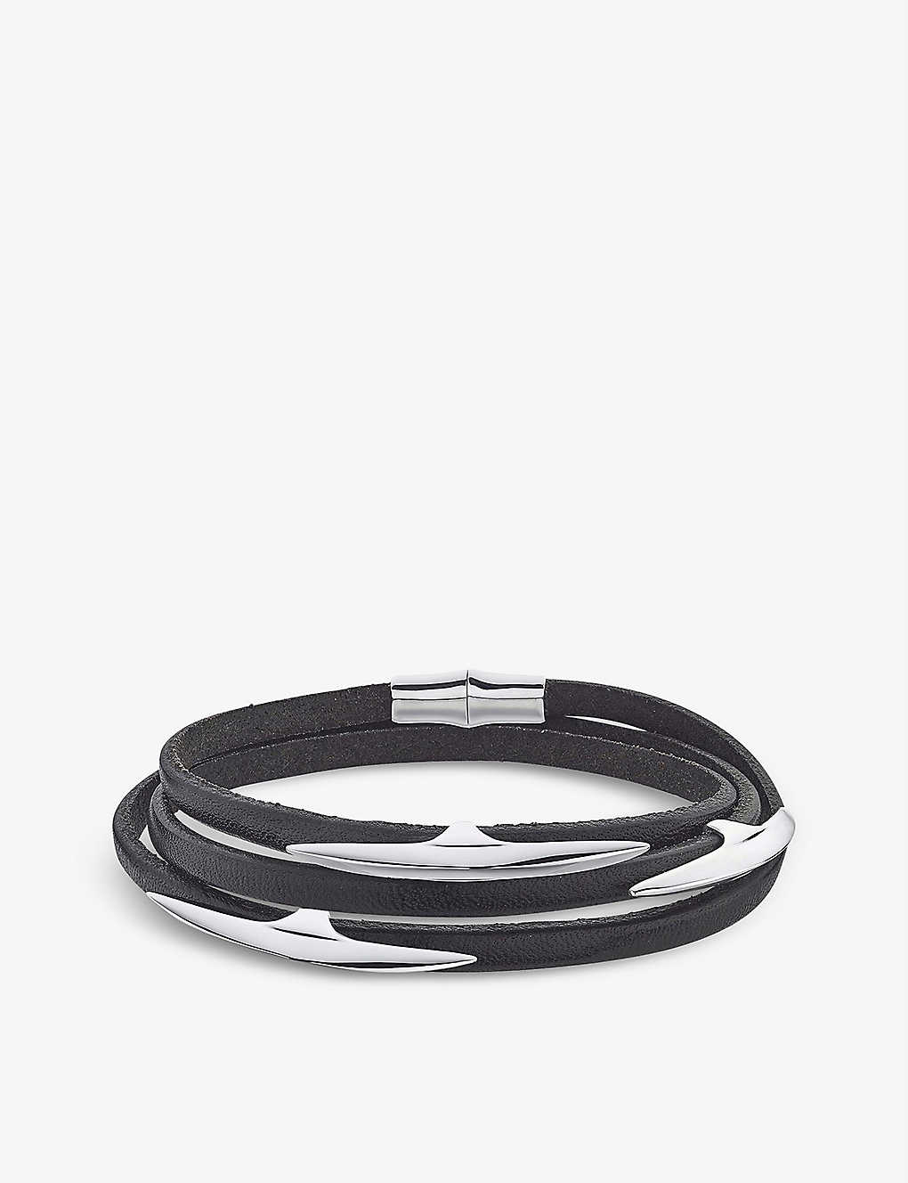 Shaun Leane Arc Sterling Silver And Leather Bracelet