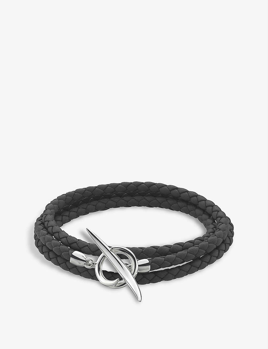 Shaun Leane Quill Sterling Silver And Leather Bracelet In Sterling Silver (silver)